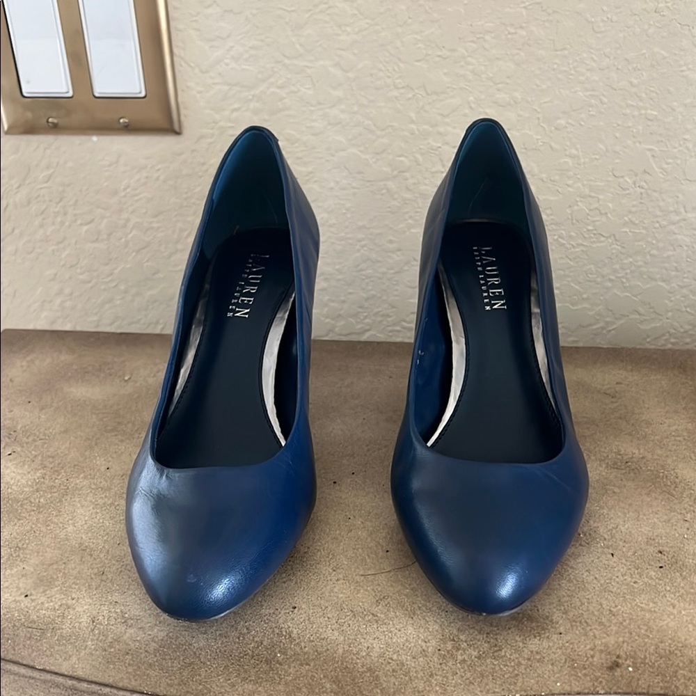 Ralph Lauren Blue Heels with Classic Design